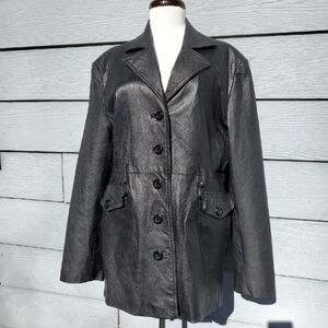 Moda Italy Black Bellagio Leather Jacket